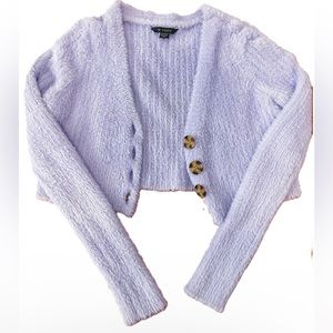 AMERICAN EAGLE Lavender Cropped Cardigan